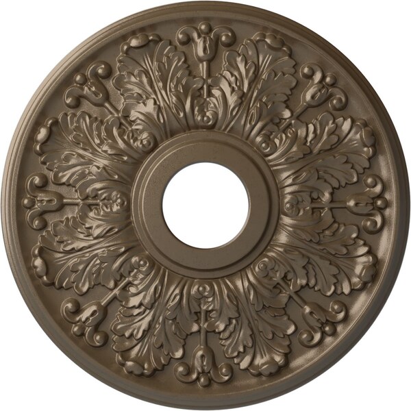 Ekena Millwork Apollo Ceiling Medallion (Fits Canopies up to 5 5/8"), 16 1/2"OD x 3 5/8"ID x 1 1/8"P, Warm Silver CM16APWSS - main